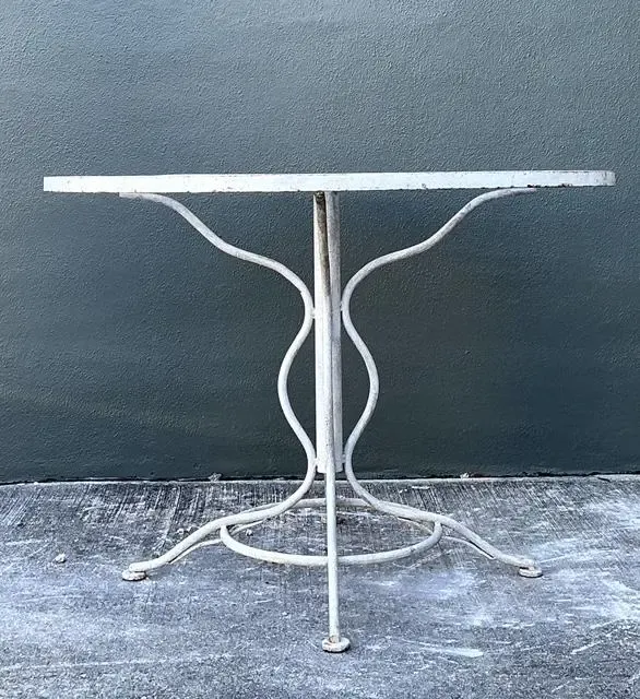 Vintage Russell Woodard “Sculptura” Wrought Iron Dining Set — additional photo 4