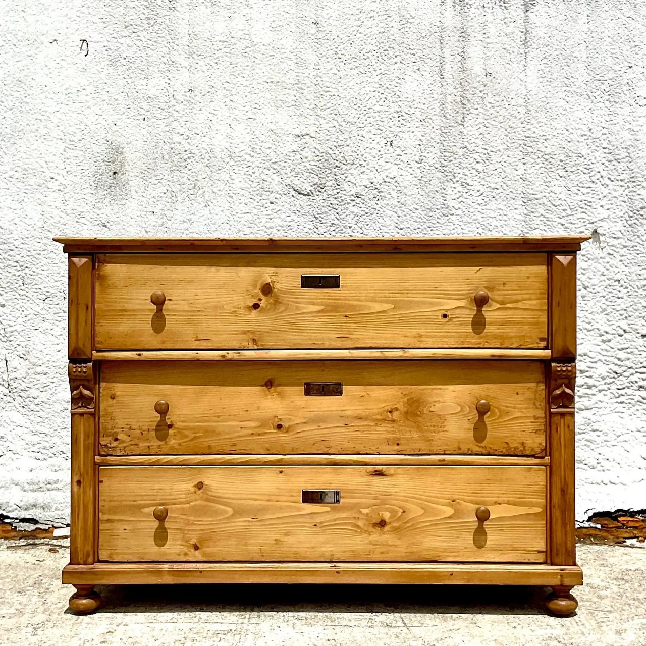 Vintage Rustic Knotty Pine Chest of Drawers