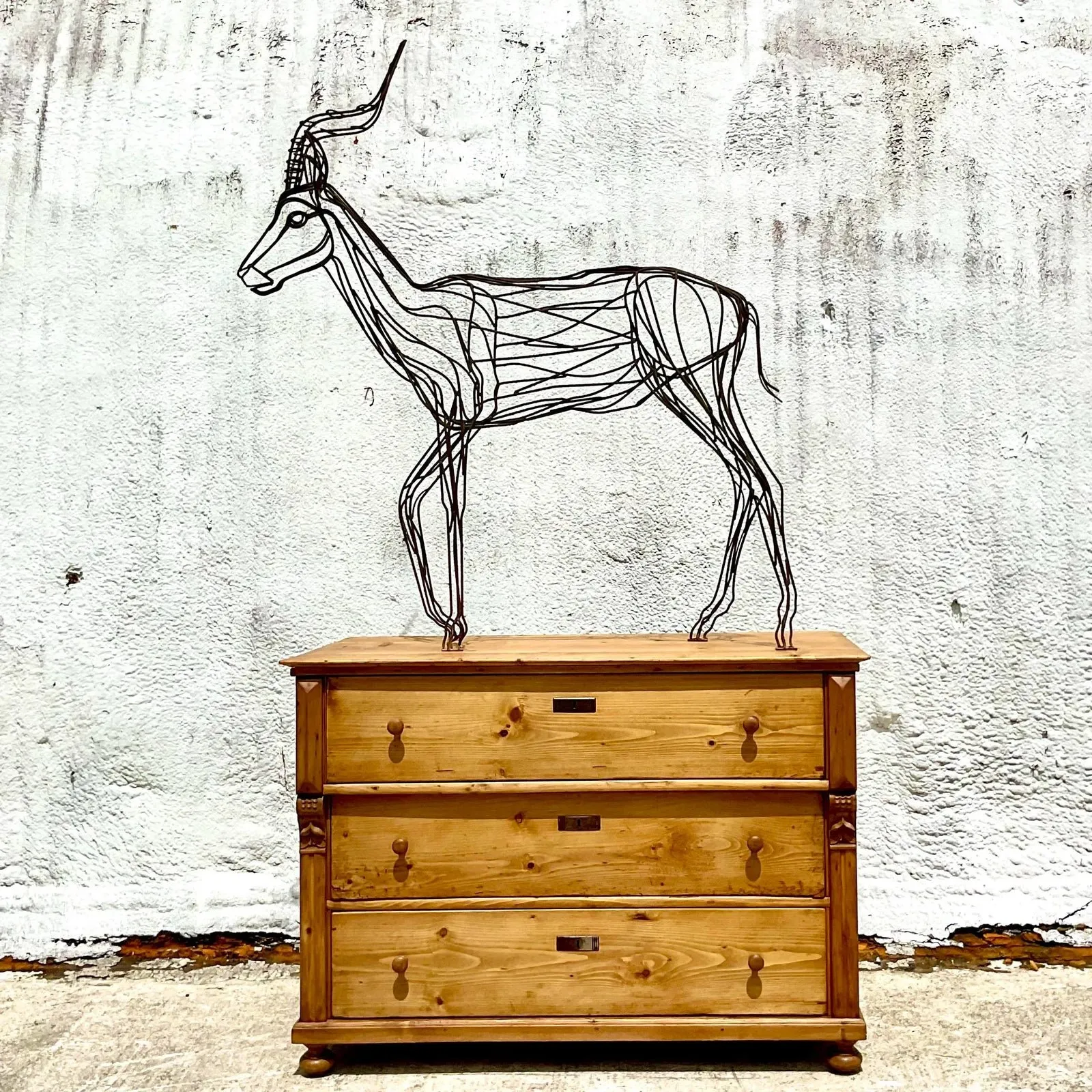 Vintage Rustic Knotty Pine Chest of Drawers — additional photo 1