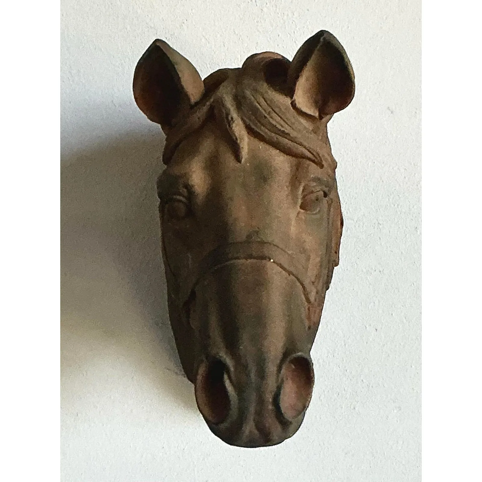 Vintage Rustic Terracotta Horse Head — additional photo 2