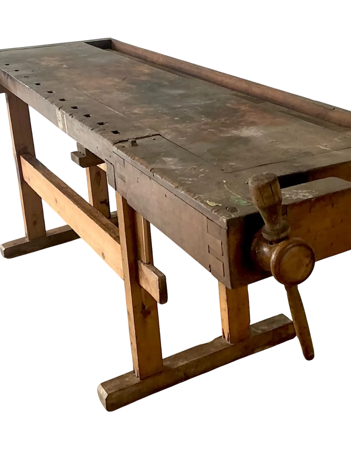 Vintage Rustic Wooden Workbench