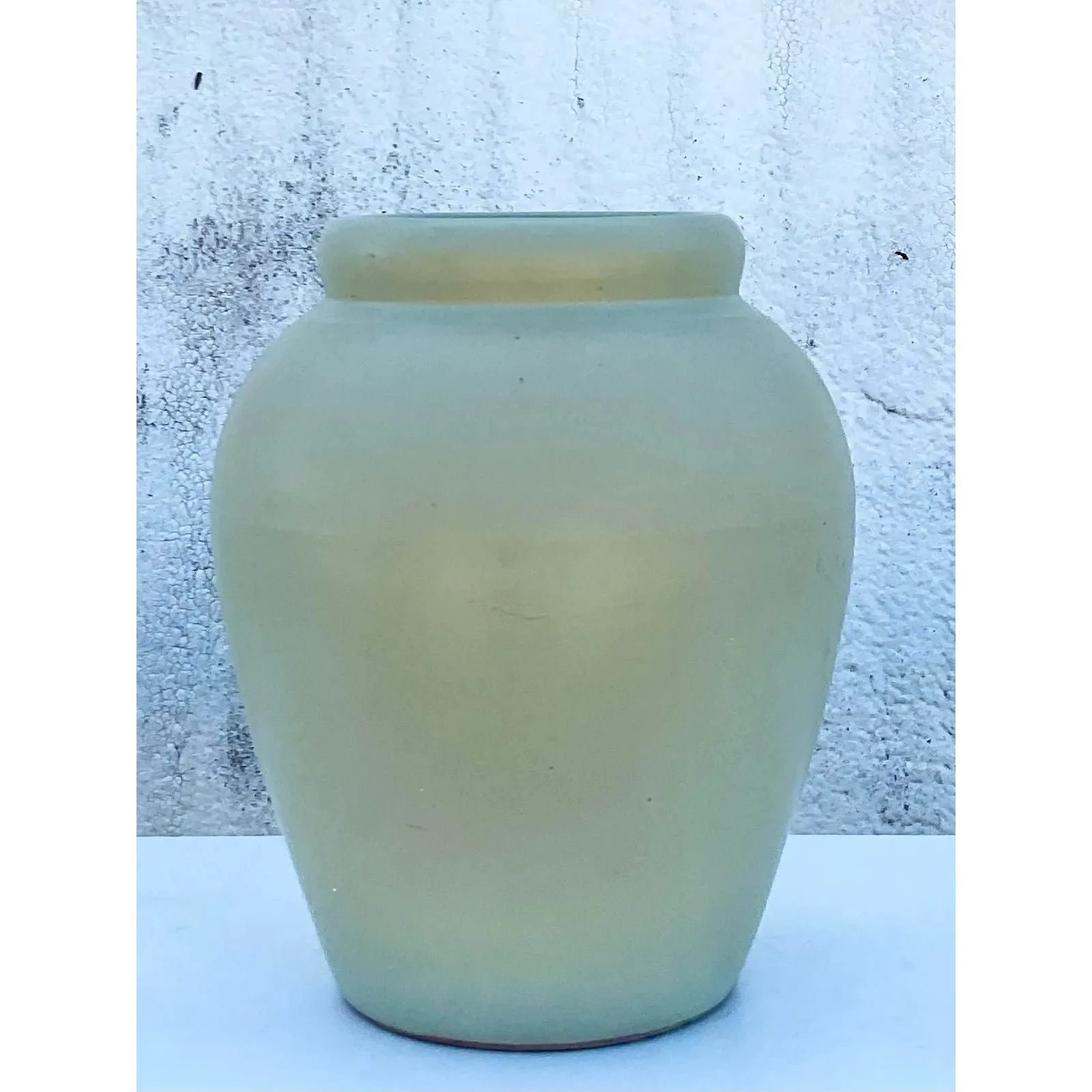 Vintage Sage Matte Glaze Ceramic Urn — additional photo 1