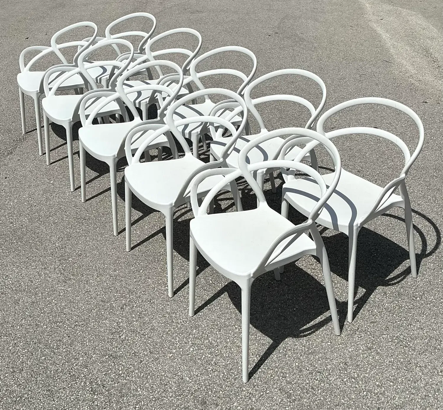 Vintage Set of 10 Mila Stacking Chairs by Siesta — additional photo 5