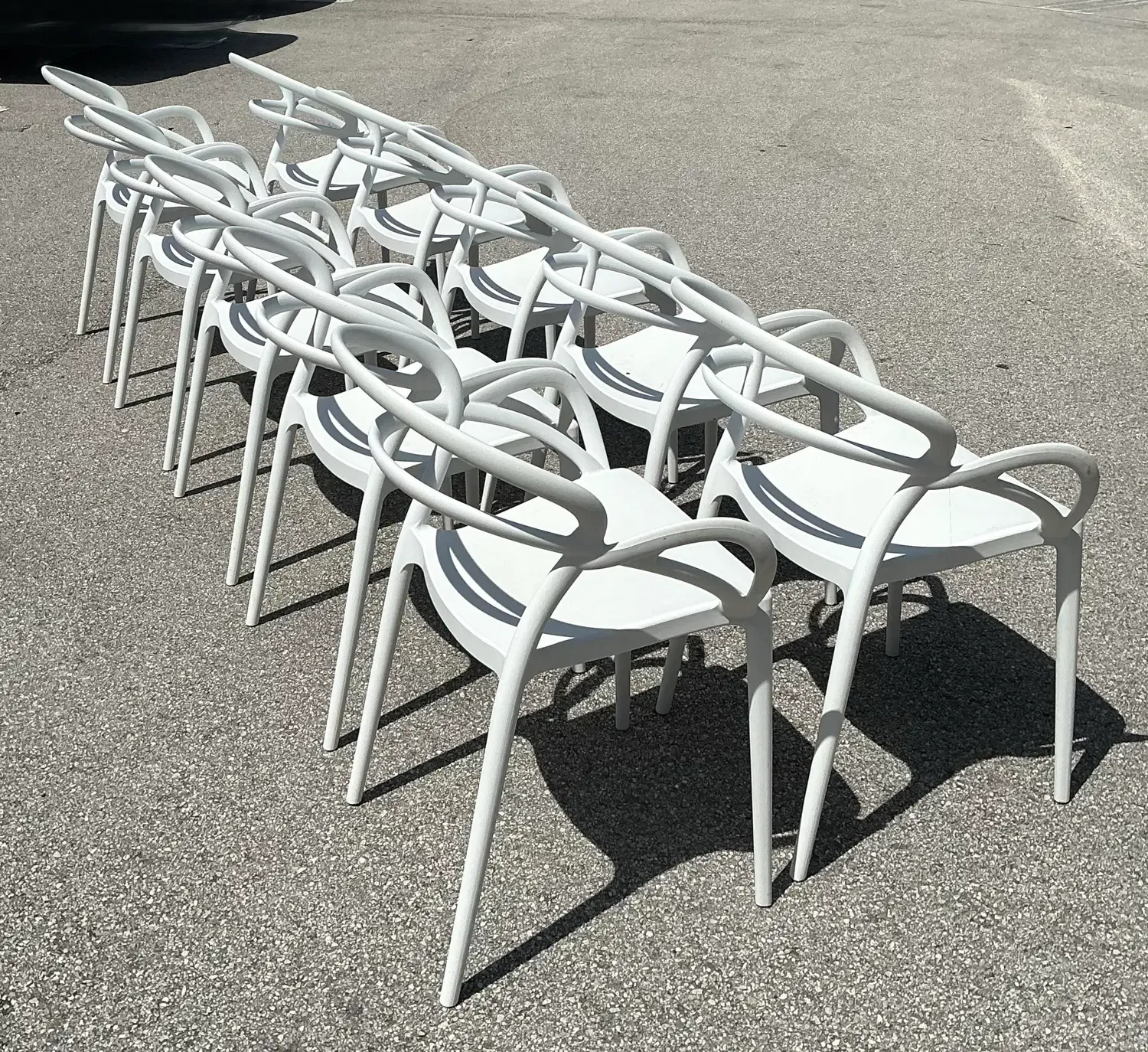 Vintage Set of 10 Mila Stacking Chairs by Siesta — additional photo 6
