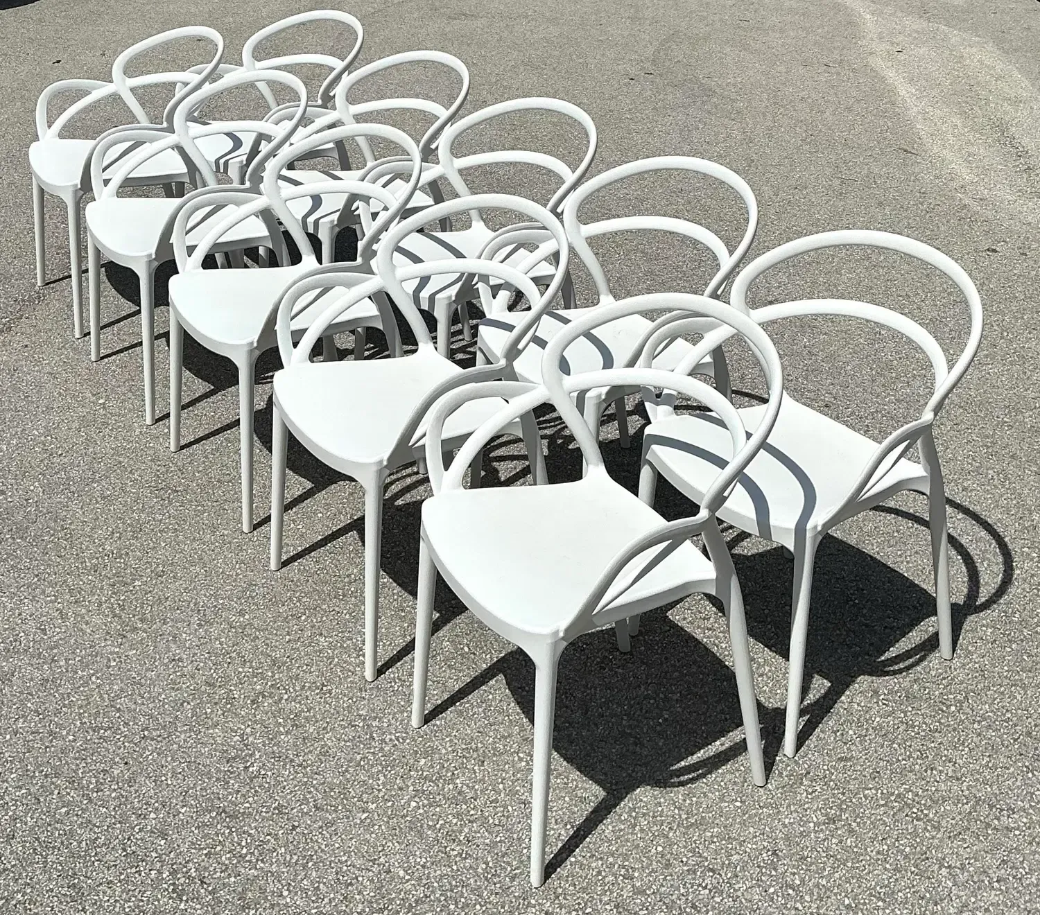 Vintage Set of 10 Mila Stacking Chairs by Siesta — additional photo 8