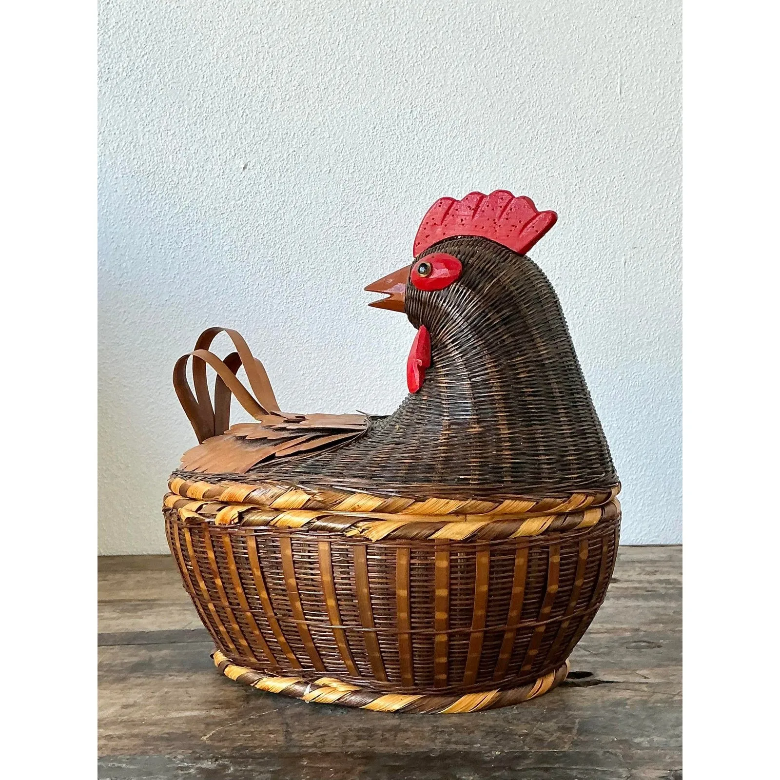 Vintage Shanghai Handicrafts Chicken Basket — additional photo 4