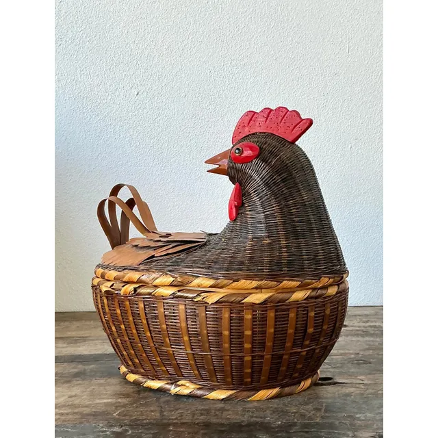 Vintage Shanghai Handicrafts Chicken Basket — additional photo 4