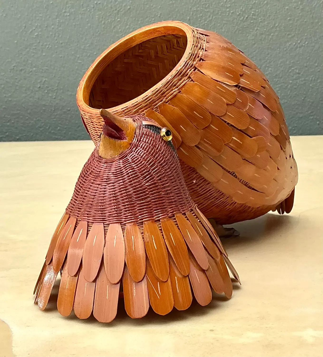 Vintage Shanghai Weave Bird Basket — additional photo 3
