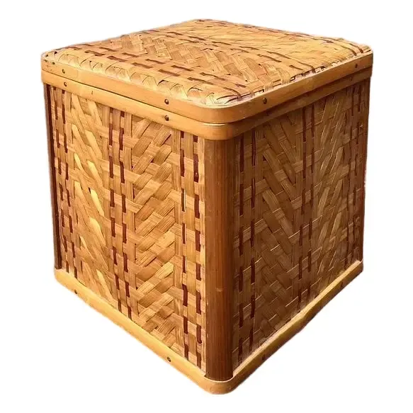 Vintage Shanghai Weave Hinged Lidded Box — additional photo 1