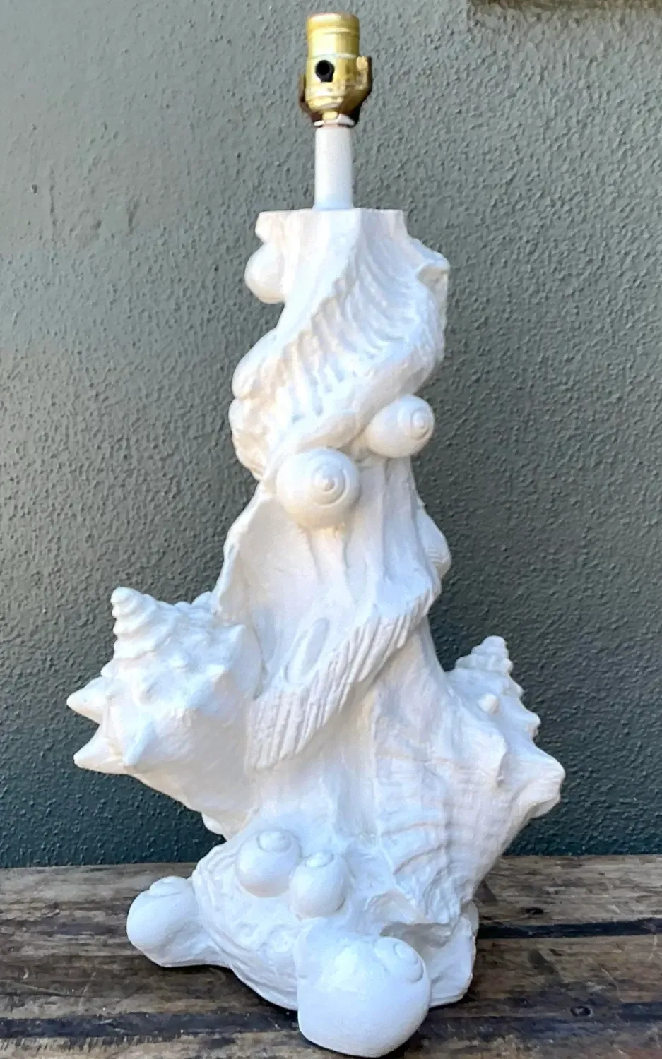 Vintage Sirmos Plaster Shell Lamp — additional photo 4