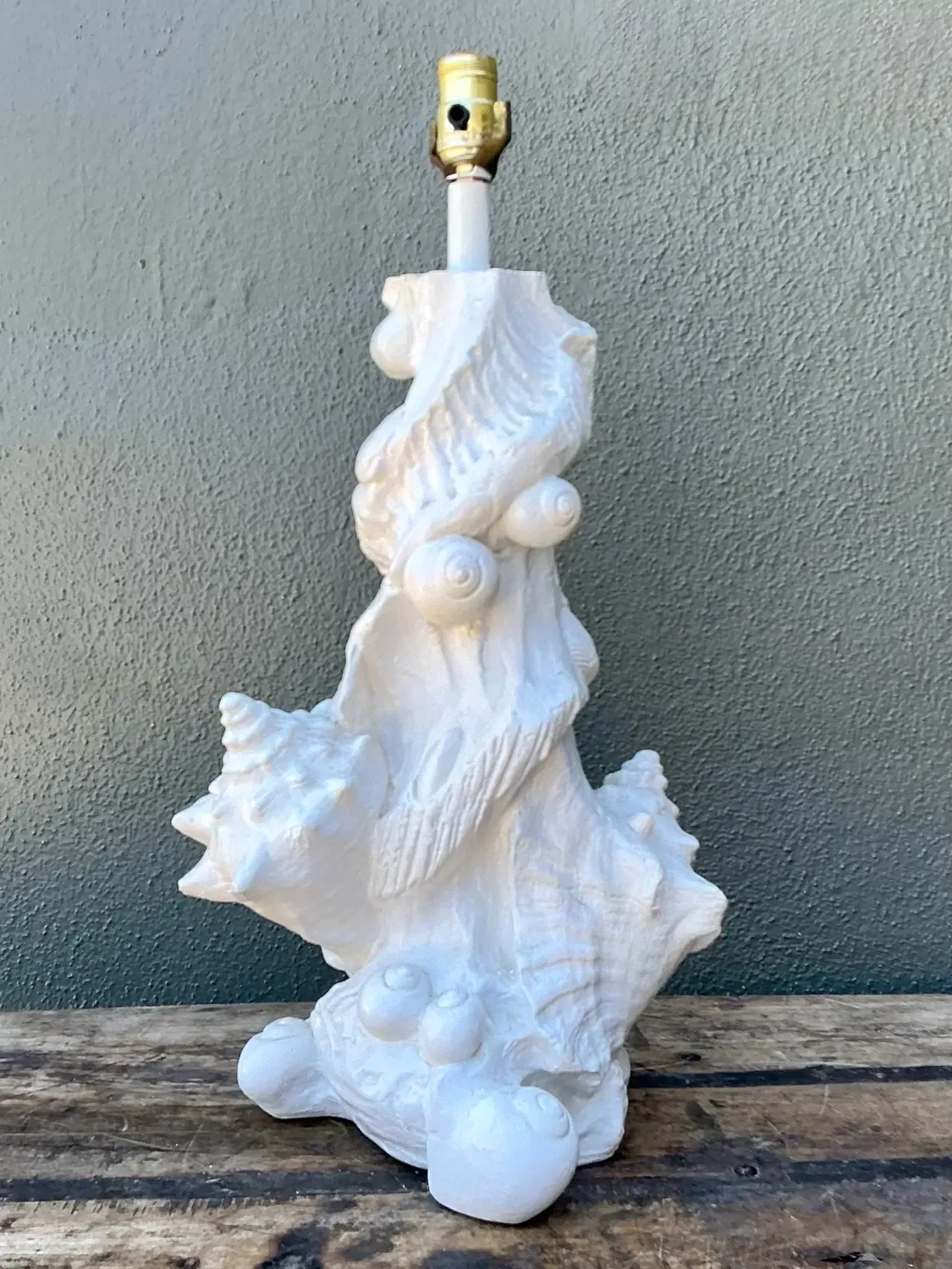Vintage Sirmos Plaster Shell Lamp — additional photo 5