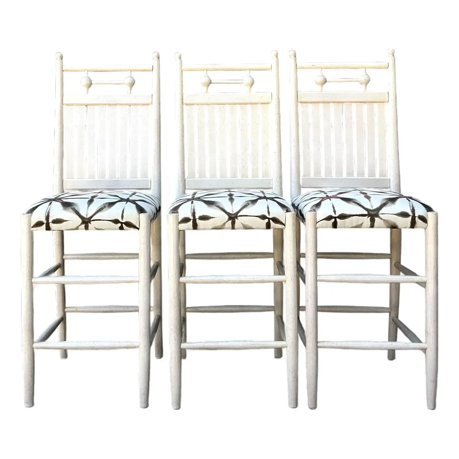 Vintage Slat Bar Stools - Set of 3 — additional photo 1