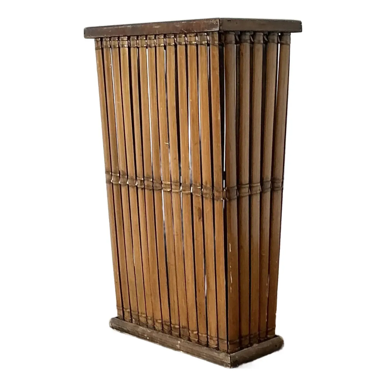 Vintage Split Rattan Umbrella Stand — additional photo 2