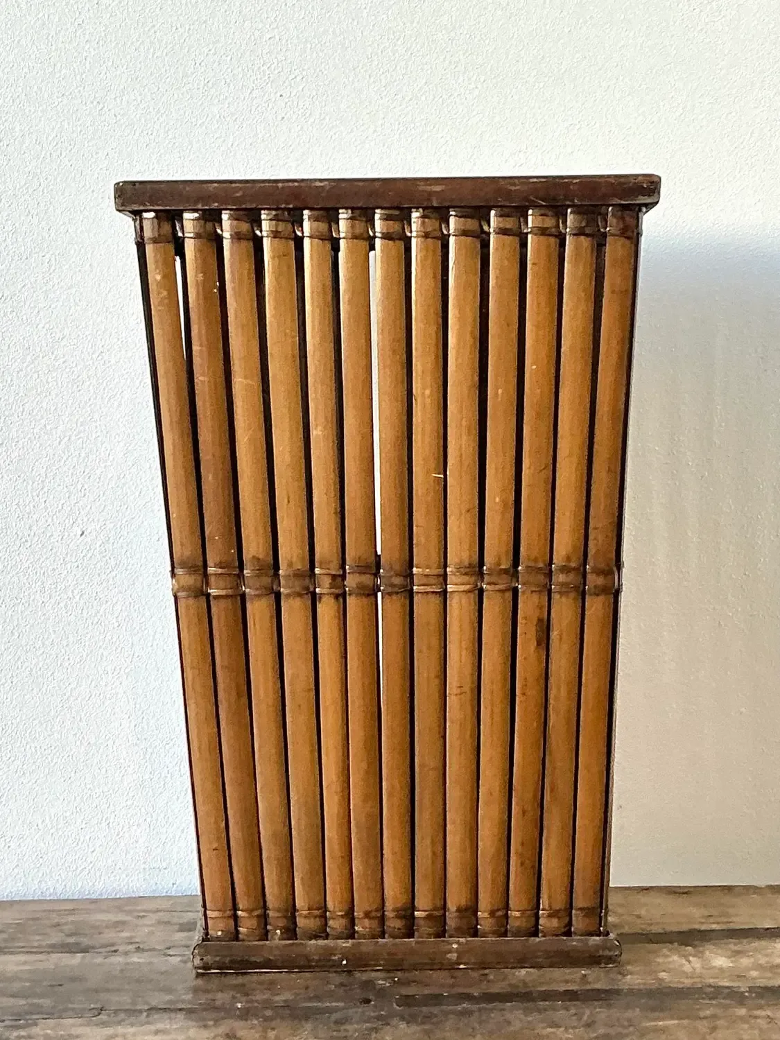 Vintage Split Rattan Umbrella Stand — additional photo 4