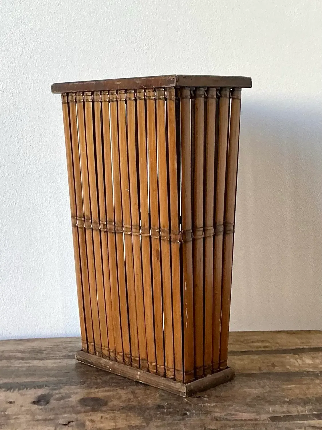 Vintage Split Rattan Umbrella Stand — additional photo 8