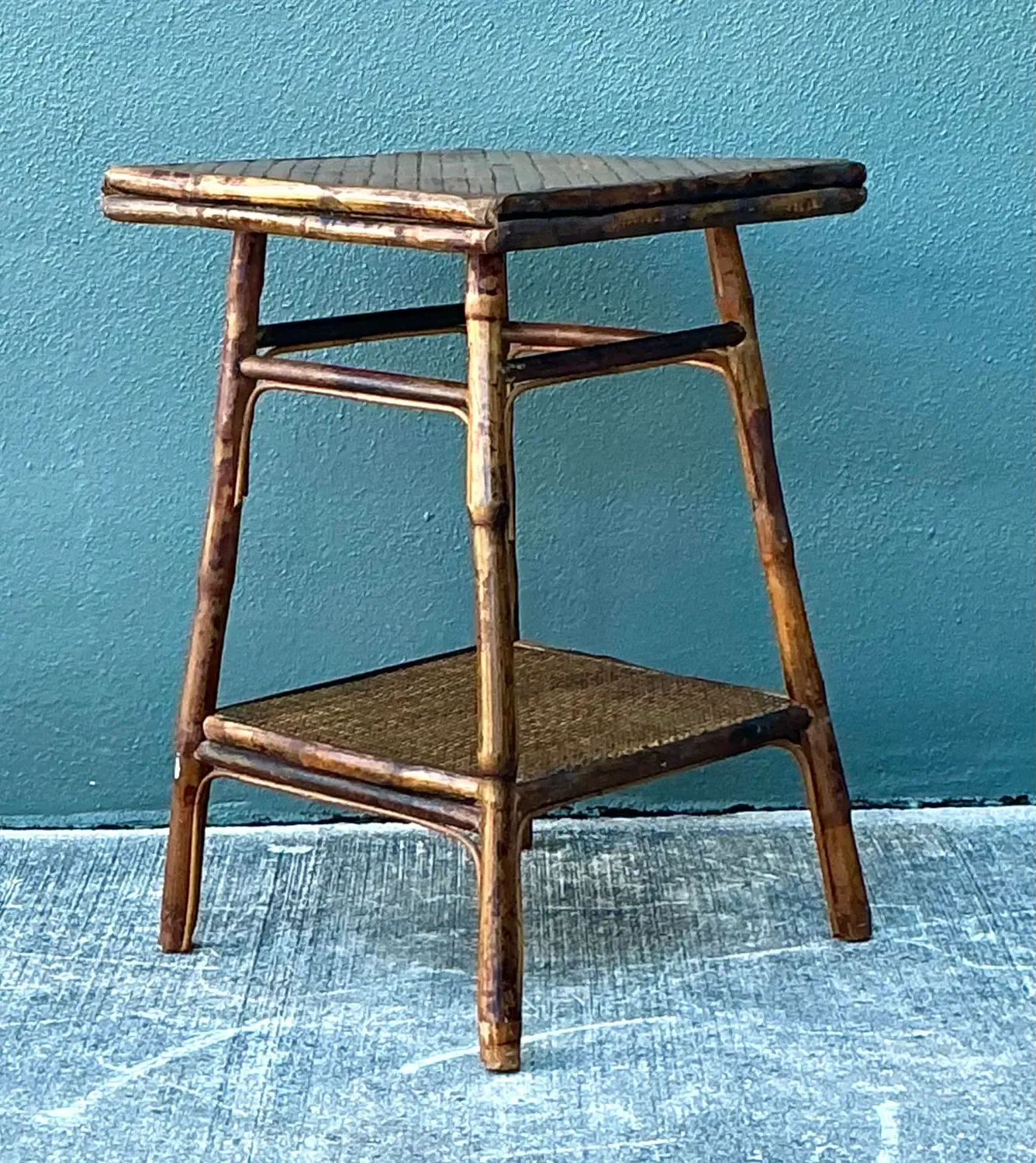 Vintage Split Reed Side Table — additional photo 2