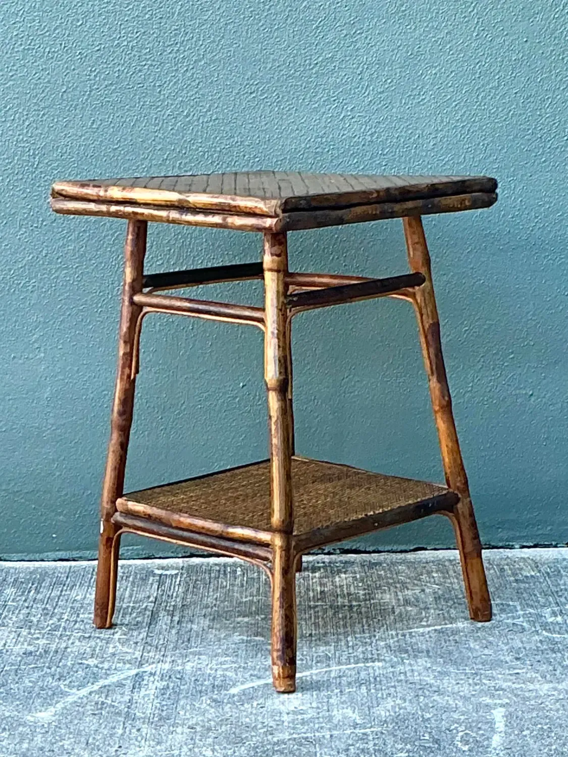 Vintage Split Reed Side Table — additional photo 3