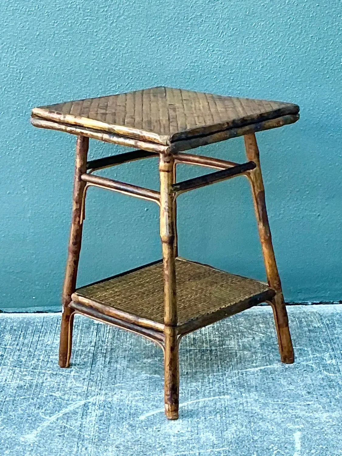 Vintage Split Reed Side Table — additional photo 4
