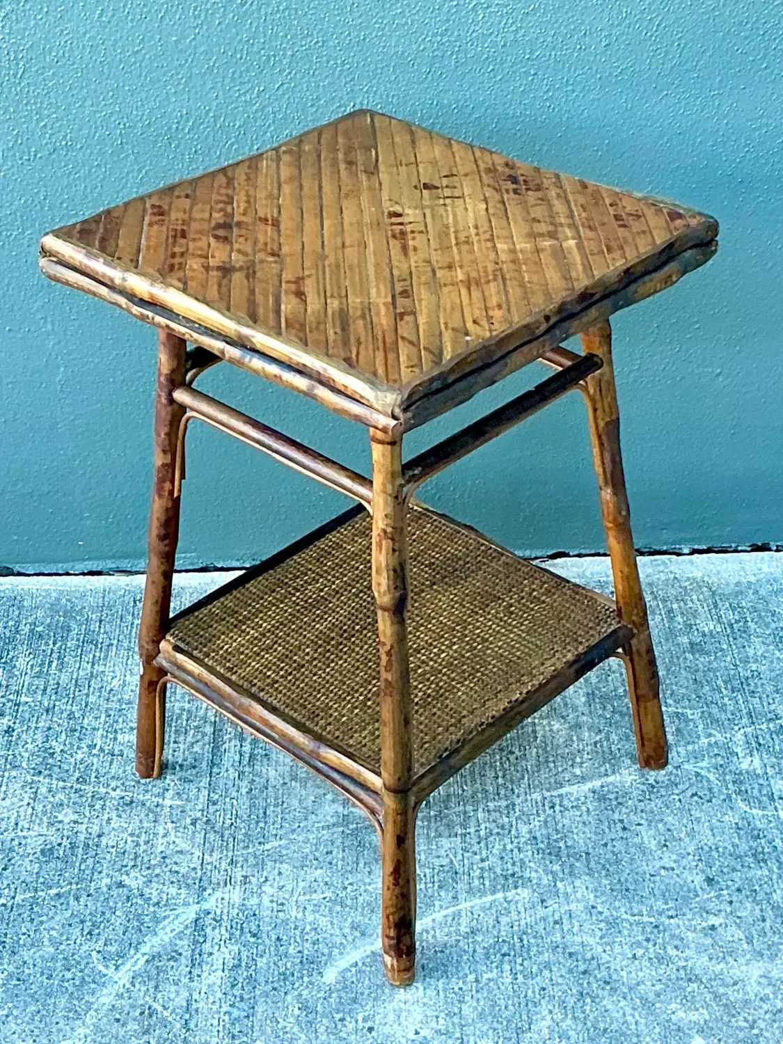 Vintage Split Reed Side Table — additional photo 5
