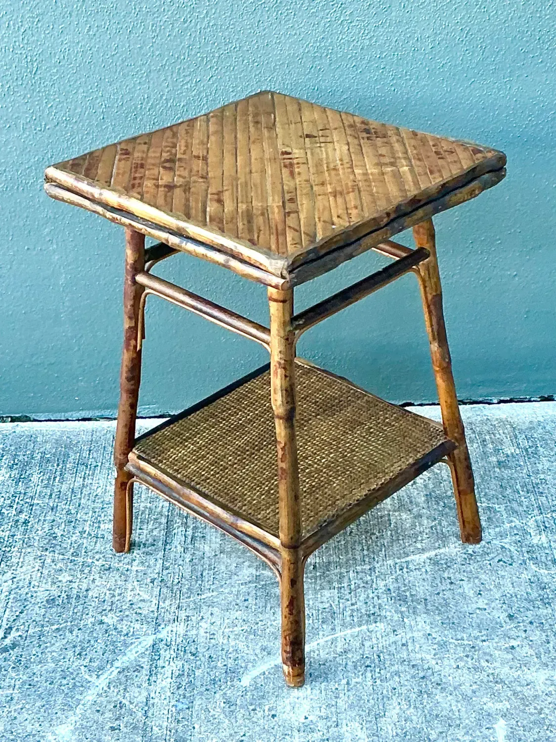 Vintage Split Reed Side Table — additional photo 6