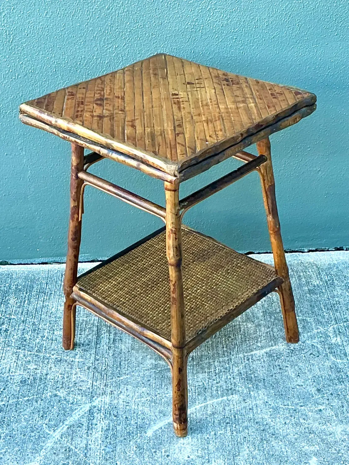 Vintage Split Reed Side Table — additional photo 7