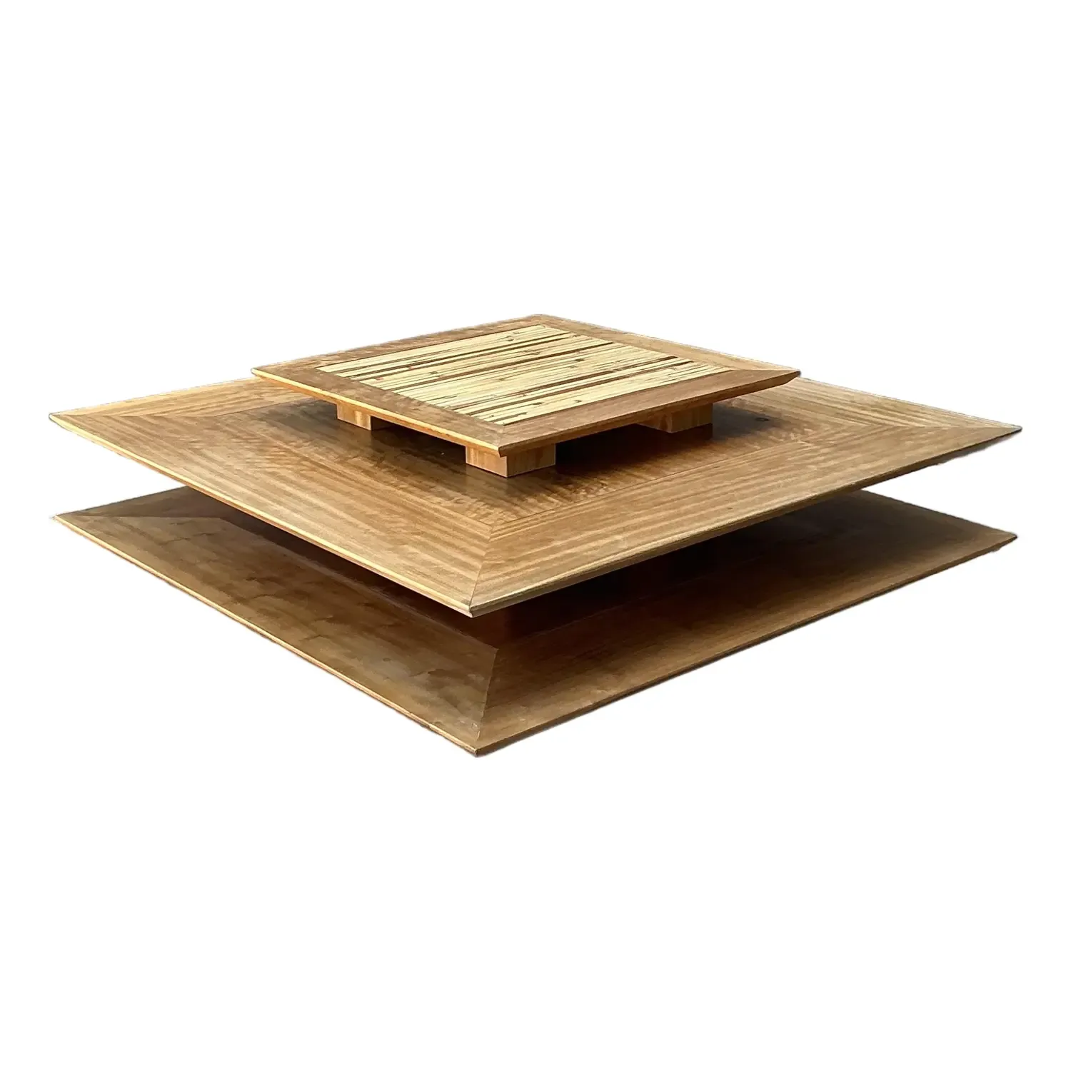 Vintage Stacked Rattan Coffee Table