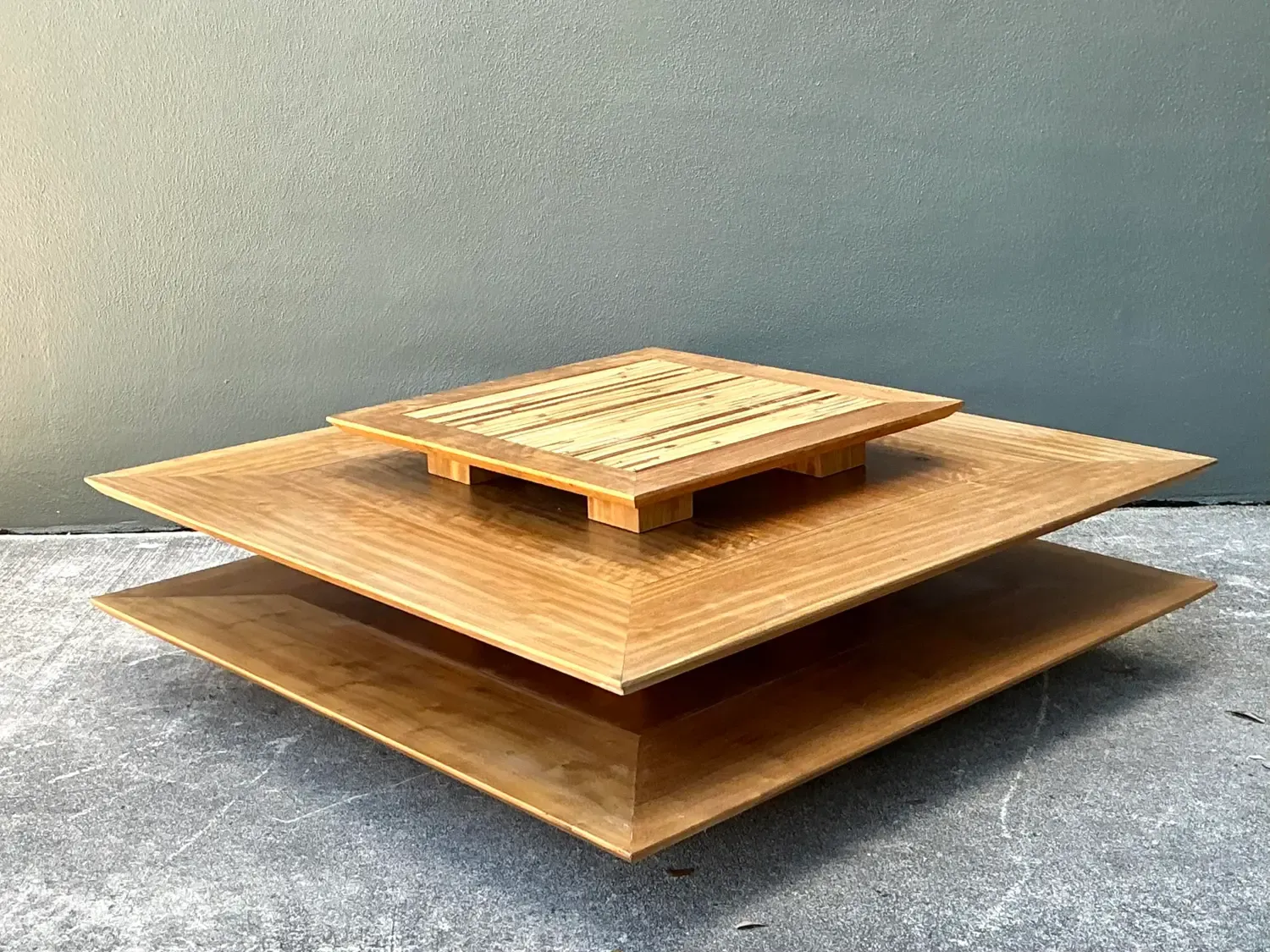Vintage Stacked Rattan Coffee Table — additional photo 4