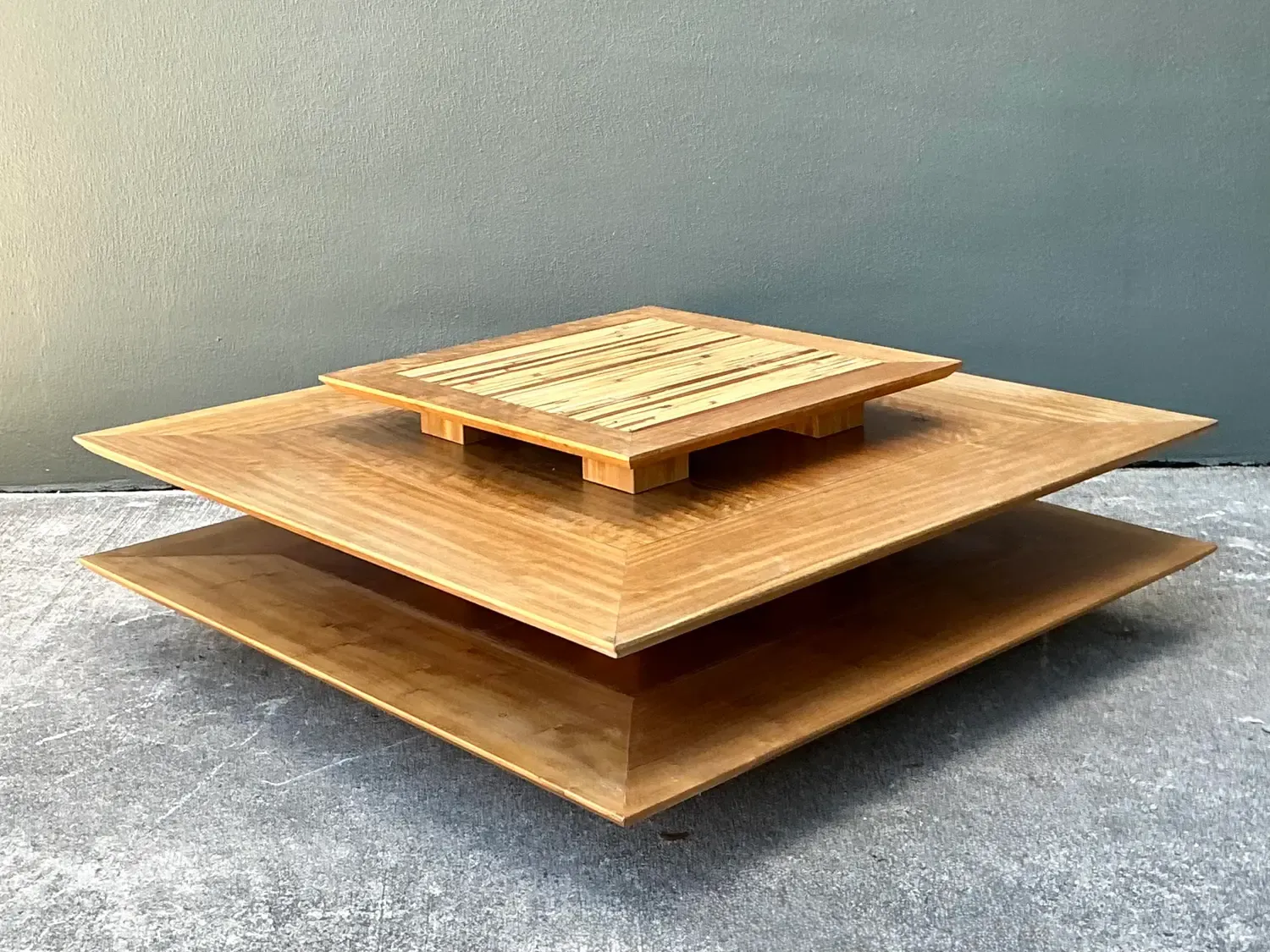Vintage Stacked Rattan Coffee Table — additional photo 5