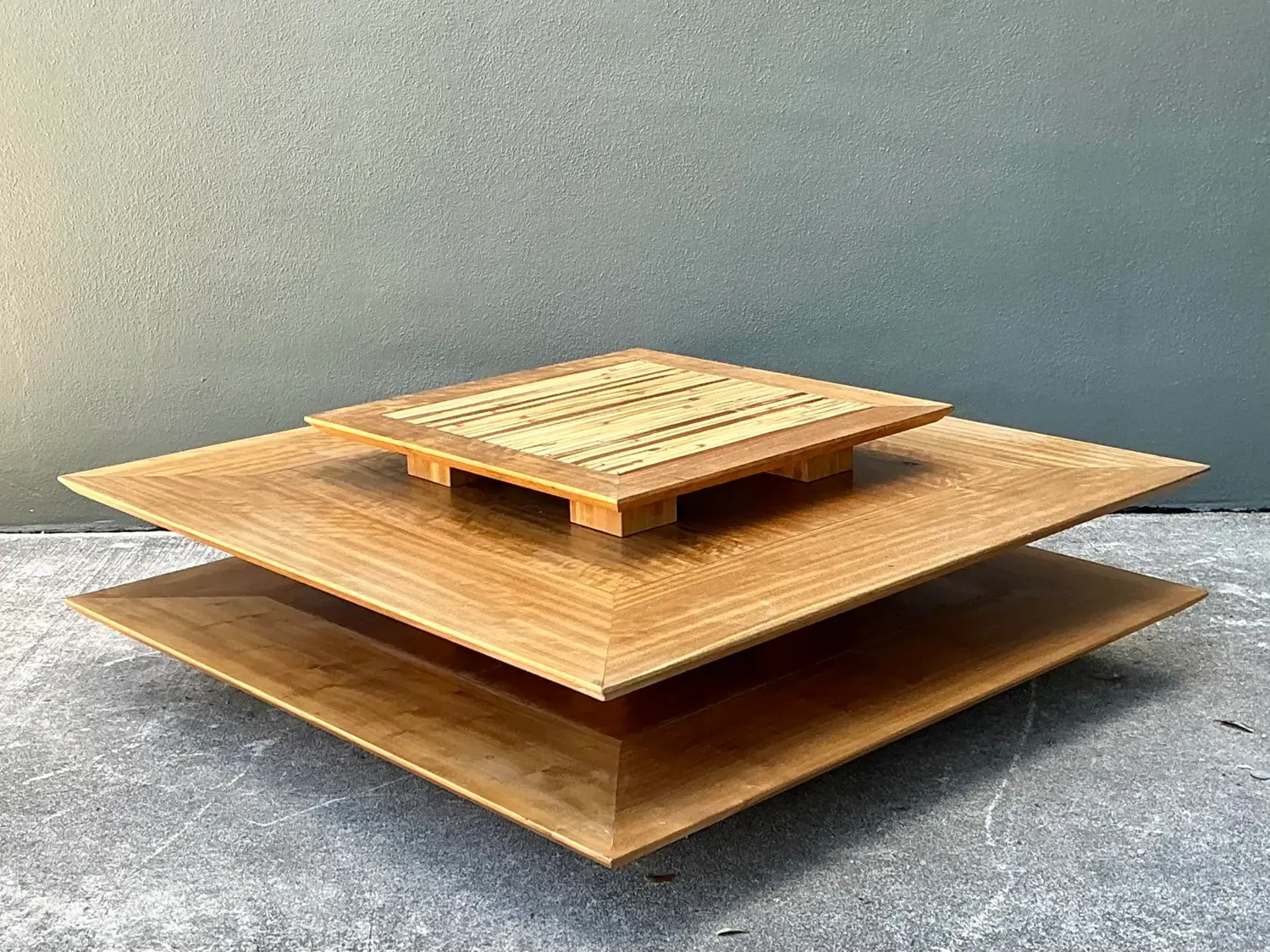 Vintage Stacked Rattan Coffee Table — additional photo 6