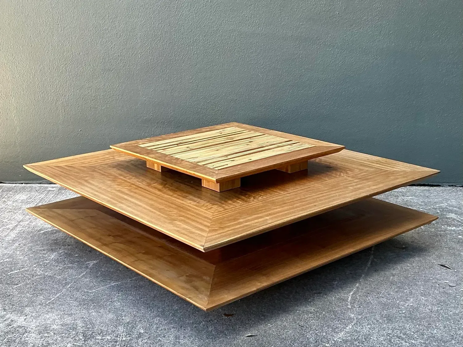 Vintage Stacked Rattan Coffee Table — additional photo 7