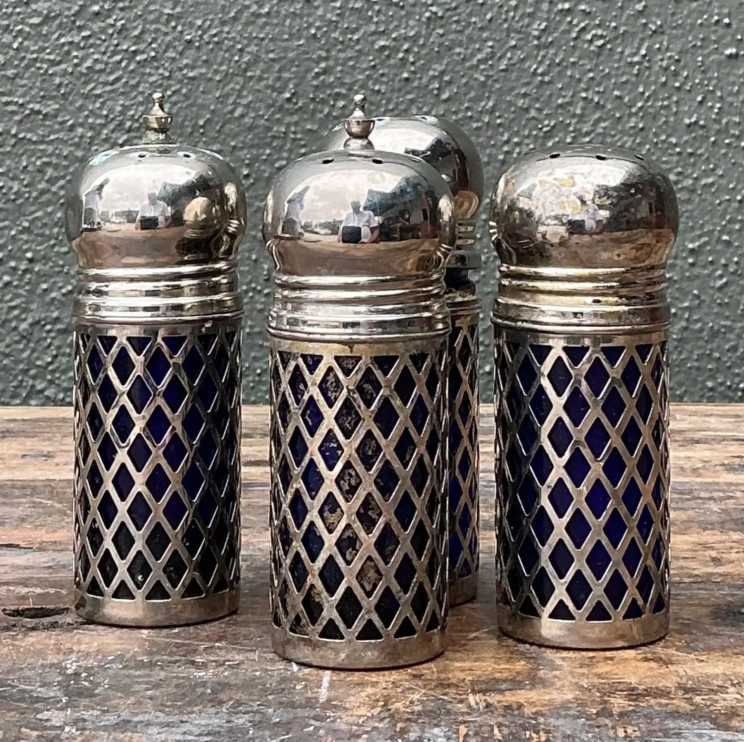 Vintage Sterling and Plate Assorted Salt Shakers - Set of 12 — additional photo 1