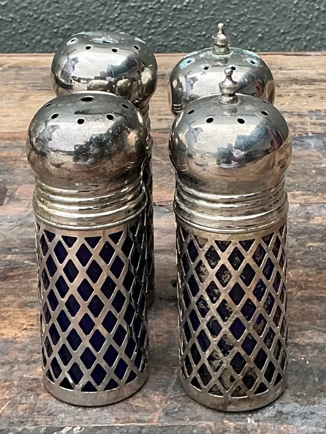 Vintage Sterling and Plate Assorted Salt Shakers - Set of 12 — additional photo 2