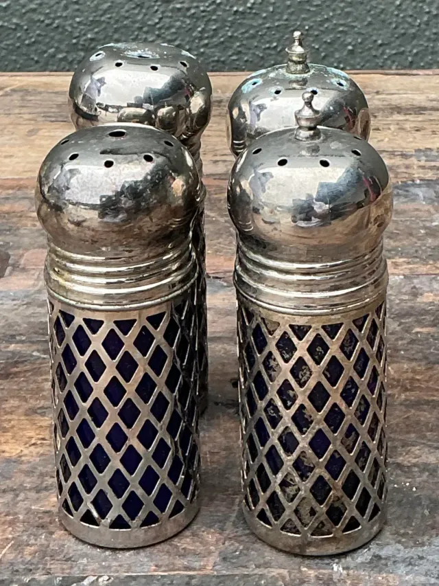 Vintage Sterling and Plate Assorted Salt Shakers - Set of 12 — additional photo 2