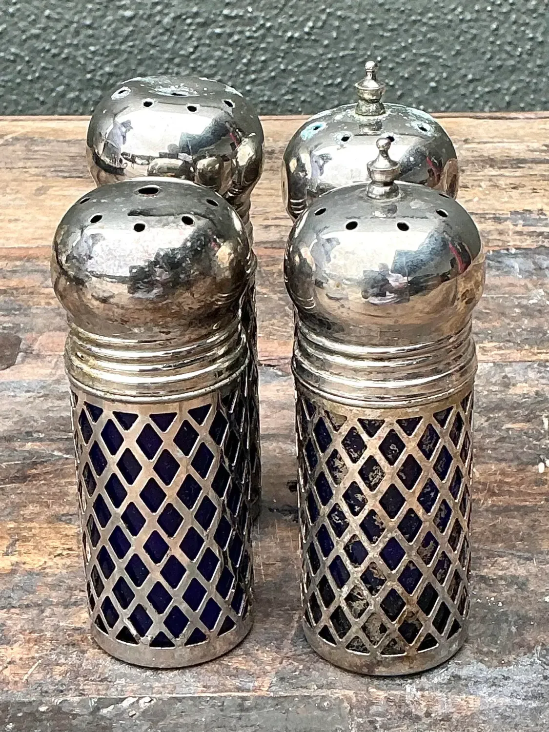 Vintage Sterling and Plate Assorted Salt Shakers - Set of 12 — additional photo 3