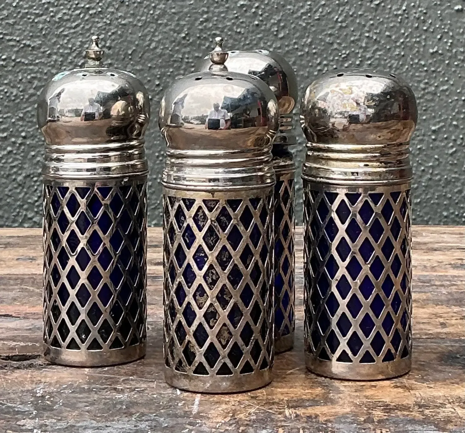 Vintage Sterling and Plate Assorted Salt Shakers - Set of 12 — additional photo 5