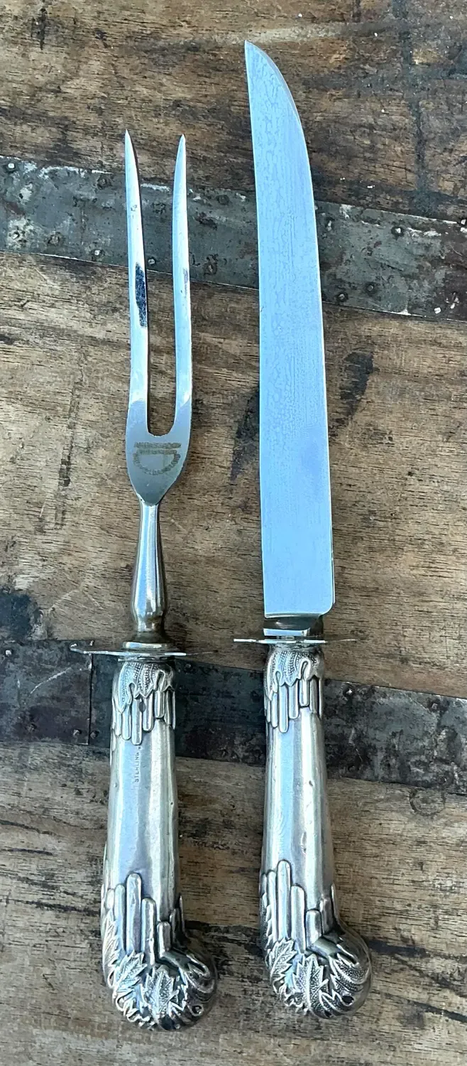 Vintage Sterling Carving Set of 2 — additional photo 2