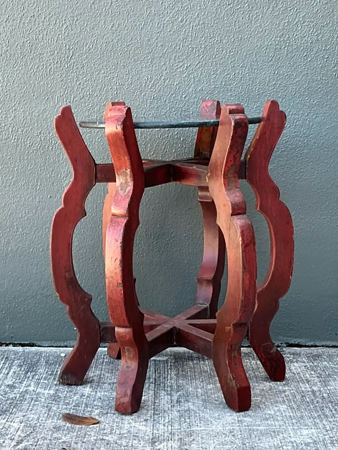 Vintage Stone Top Side Table — additional photo 2