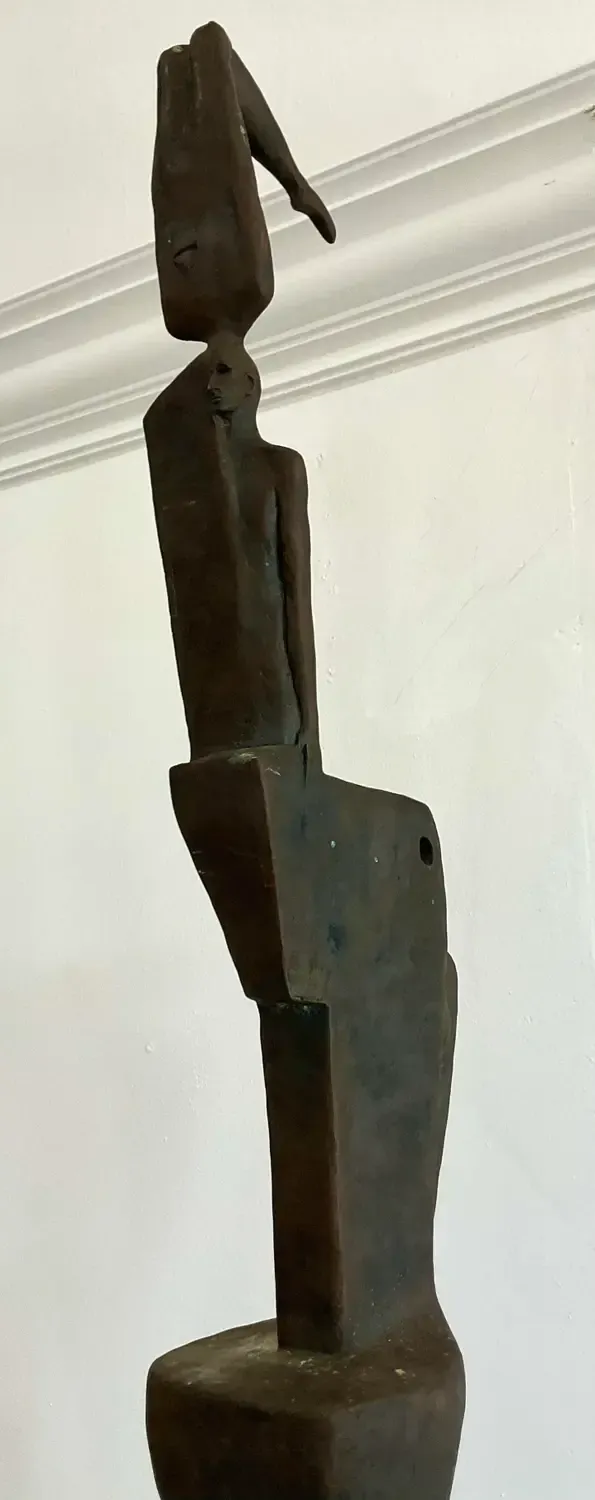 Vintage Surrealist Abstract Thom Cooney Crawford Bronze Totem Sculpture — additional photo 1