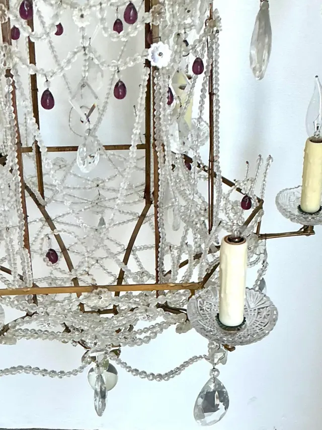 Vintage Swag Crystals Pagoda Chandelier — additional photo 5