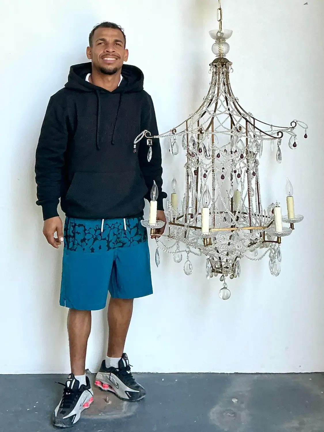 Vintage Swag Crystals Pagoda Chandelier — additional photo 7