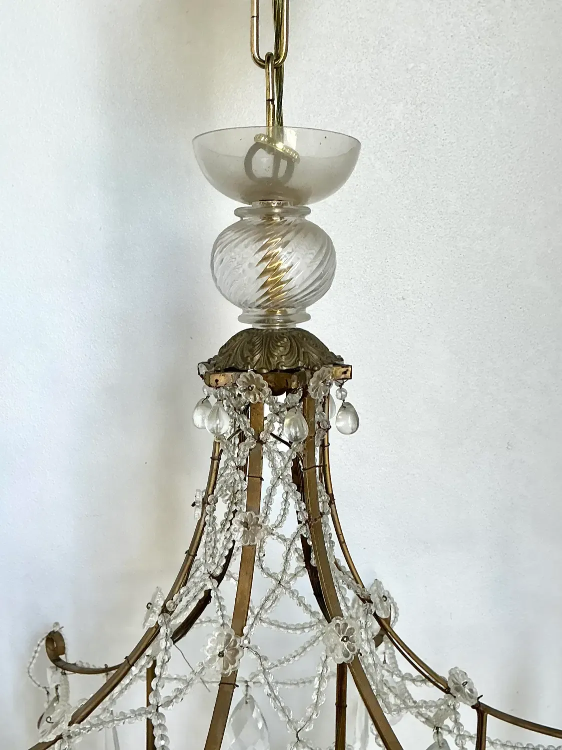 Vintage Swag Crystals Pagoda Chandelier — additional photo 8