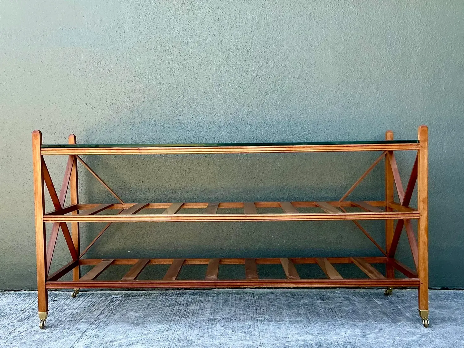 Vintage Teak Slat Console Table — additional photo 5