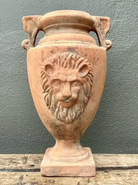 Vintage Terracotta Lion’s Head Urn — additional photo 4