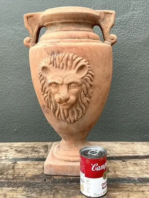 Vintage Terracotta Lion’s Head Urn — additional photo 5