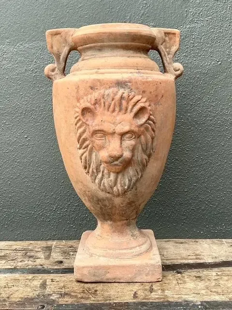 Vintage Terracotta Lion’s Head Urn — additional photo 6