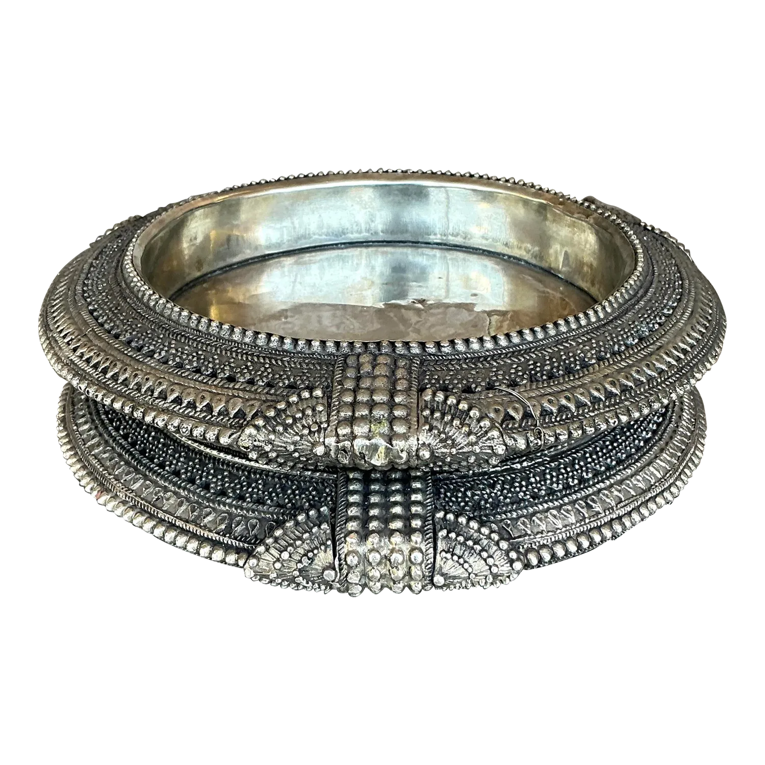Vintage Tibetan Metal Catch All Trays - Set of Two — additional photo 2