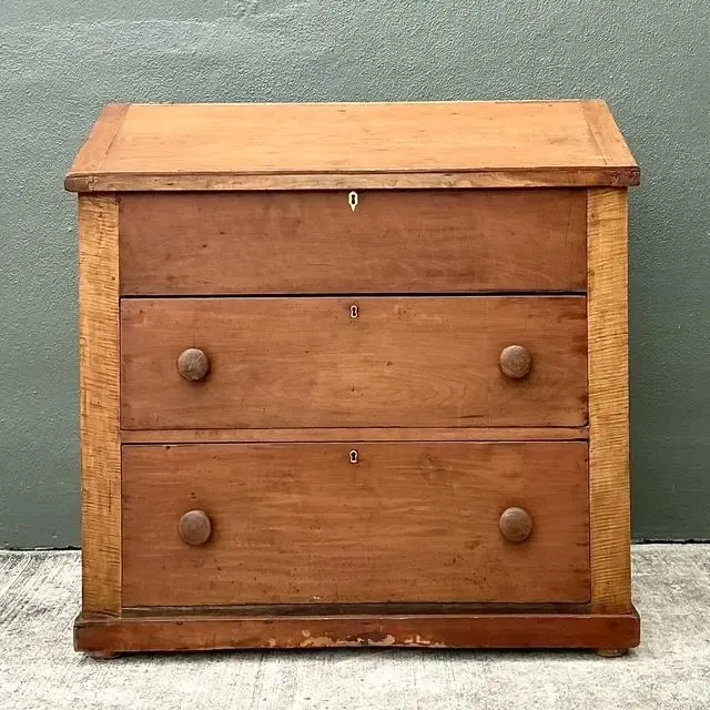 Vintage Tiger Maple Butlers Desk — additional photo 5