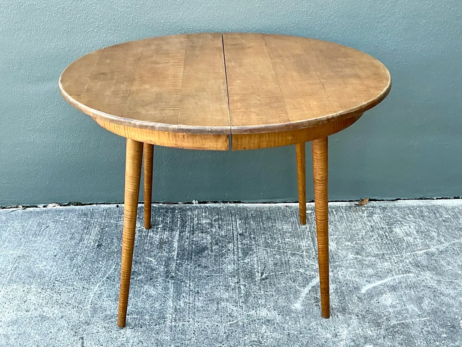 Vintage Tiger Maple Extendable Dining Table — additional photo 6