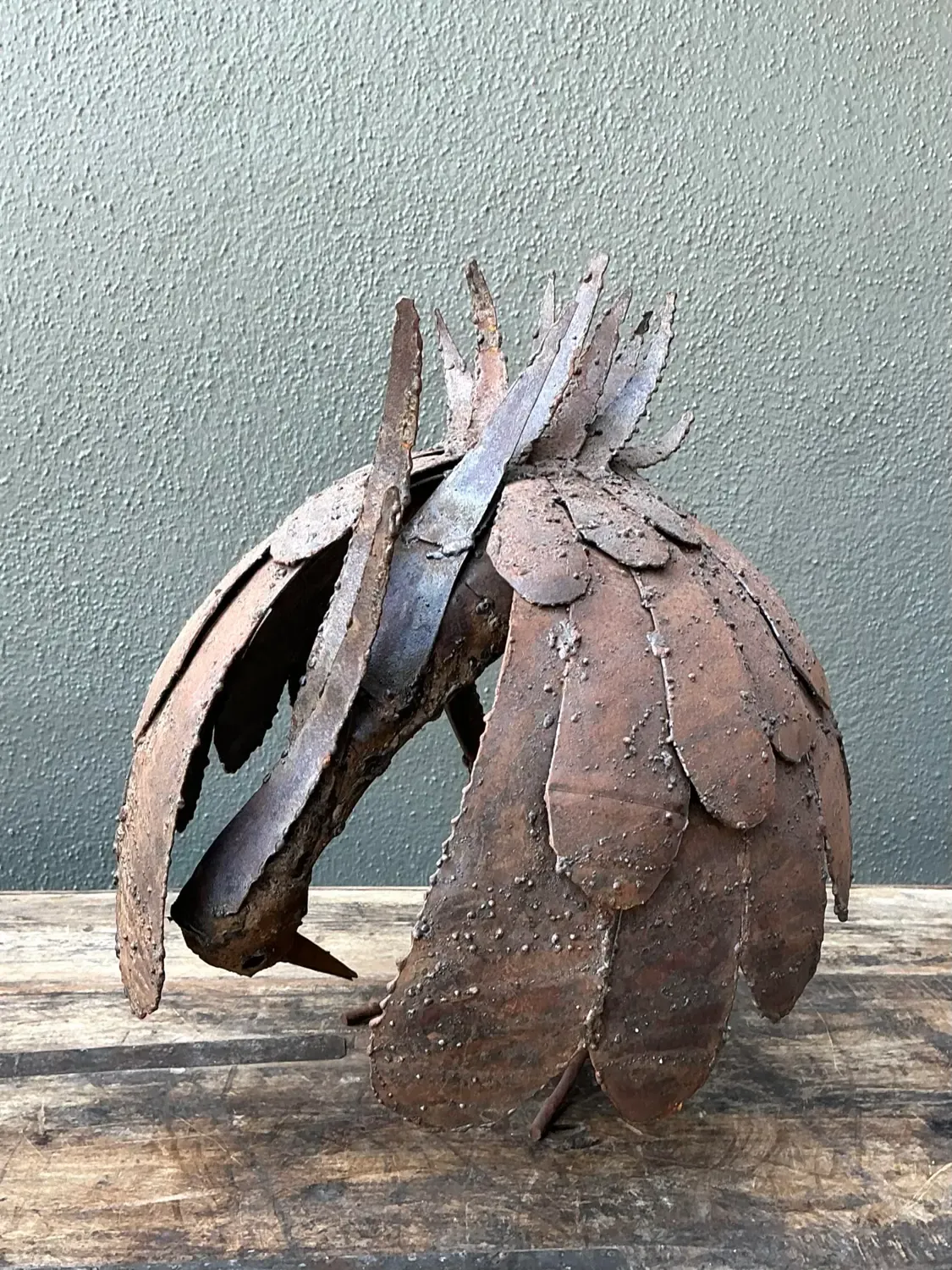 Vintage Torch Cut Iron Bird Sculpture — additional photo 5