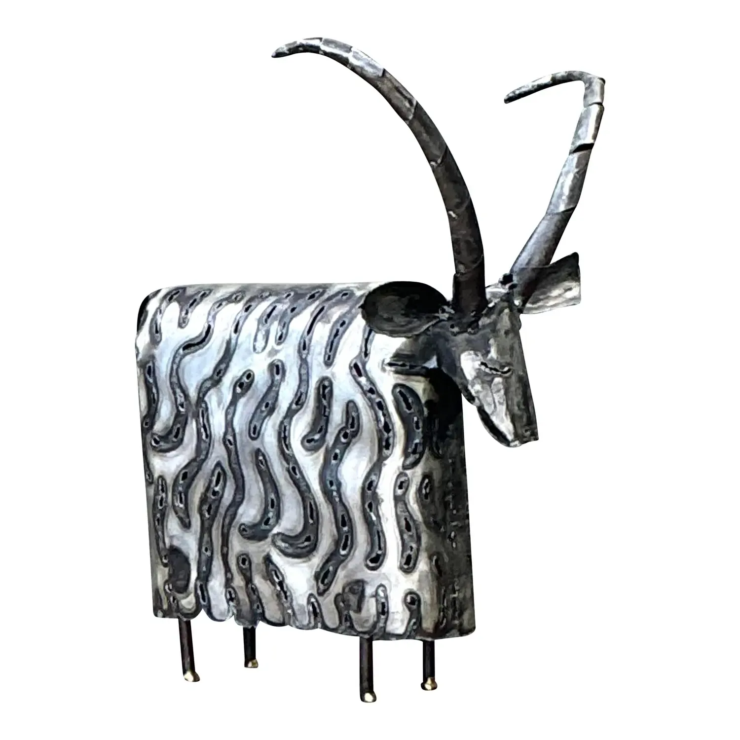 Vintage Torch Cut Ram Sculpture — additional photo 1